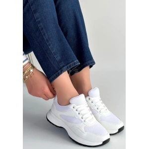 Slar Beyaz Cilt Spor Ayakkabı