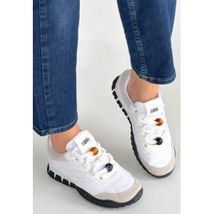 Tues Beyaz Nubuk Bağcıklı Spor Ayakkabı