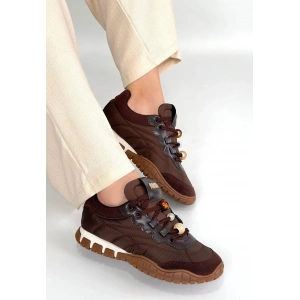 Tues Kahverengi Nubuk Bağcıklı Spor Ayakkabı