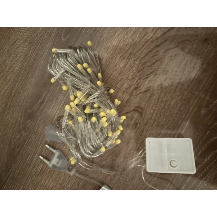 10m 100 Led Damla Uçlu Gün Işığı Şeffaf Kablo Mz-17-4