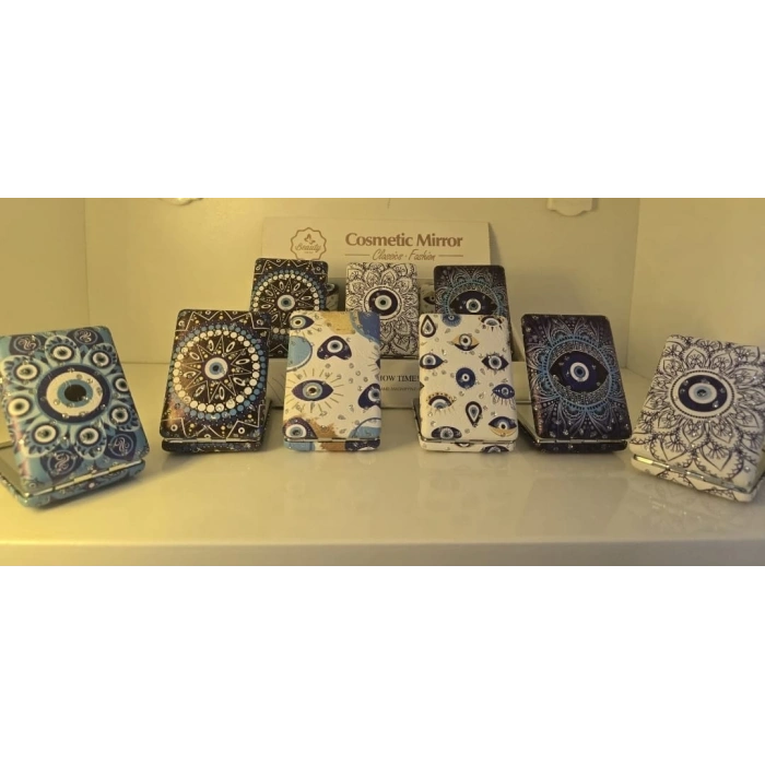 12li Büyüteçli Dikdörtgen Cep Aynası Mz-101