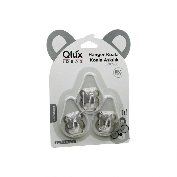 3pcs Koala Askı Şeffaf Askı Yapışkanlı Montaj (5580)