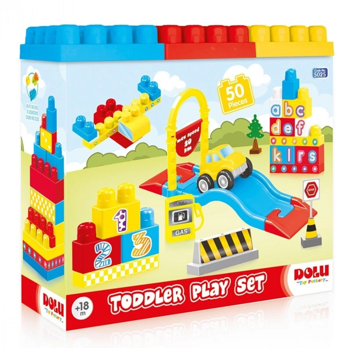5235 Oyuncak Yol Ve Blok Set 50 Parça