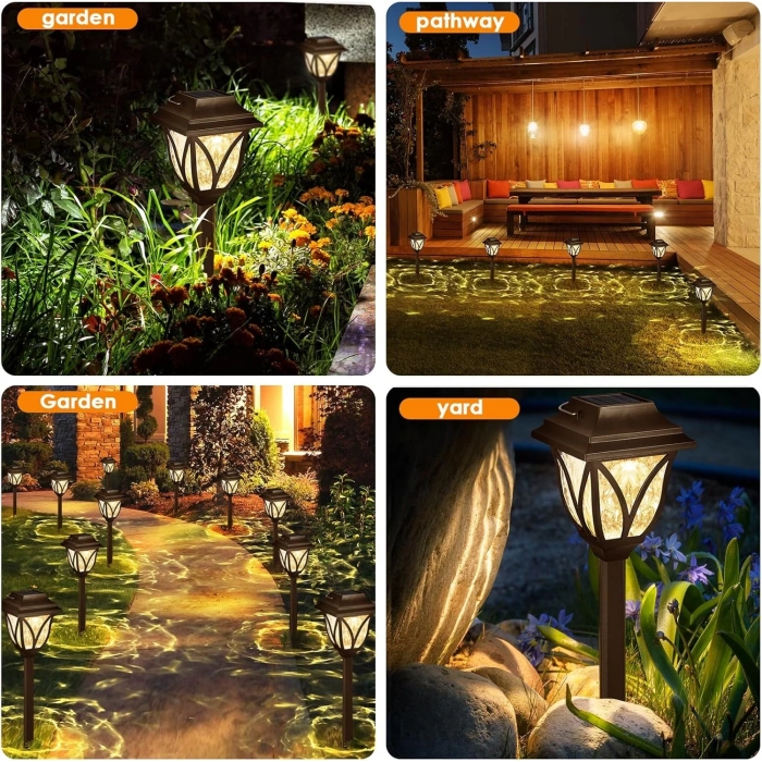 6lı Solar Bahçe Aydınlatması Beyaz Işık Mz-304