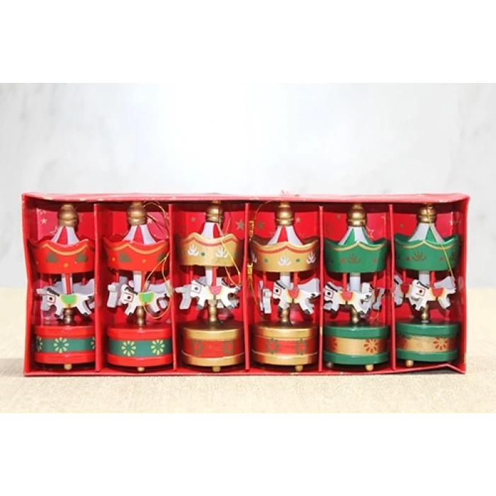 Ahşap 6lı Dekoratif Atlı Karınca Alk4395