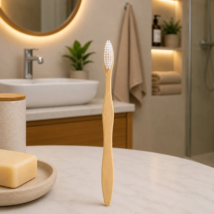 Ahşap - Bambu Naturel - Klasik Diş Fırçası (5580)
