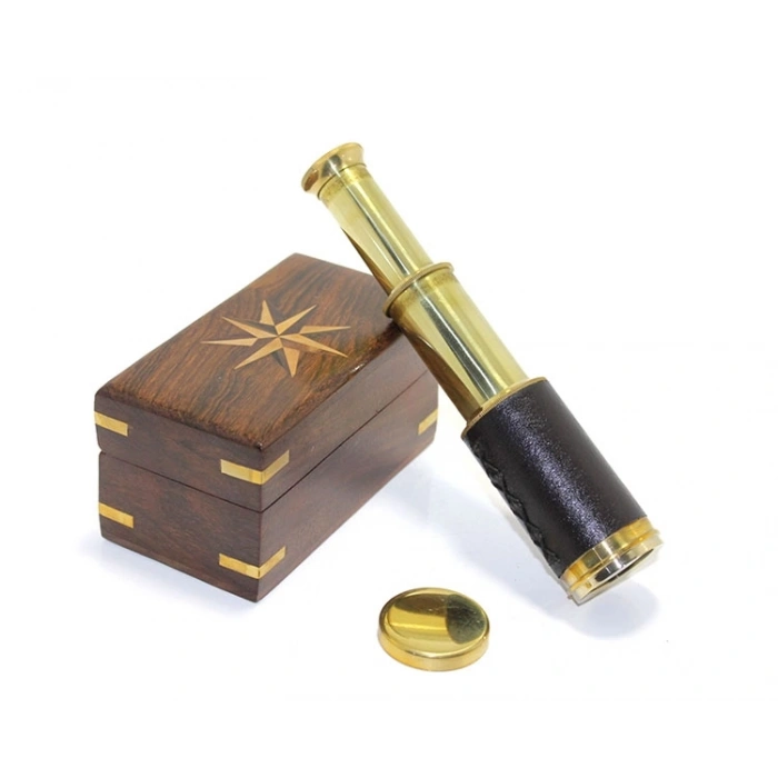 Ahşap Kutulu Pirinç Dürbün 15638