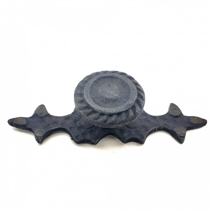 Antika Tarz Dekoratif Pirinç Çizgili Düğme - 25x80 Mm, Oksit