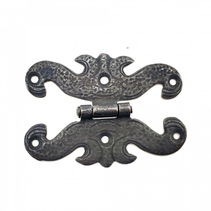 Antika Tarz Dekoratif Pirinç Kelebek Menteşe - 63x45 Mm, Oksit