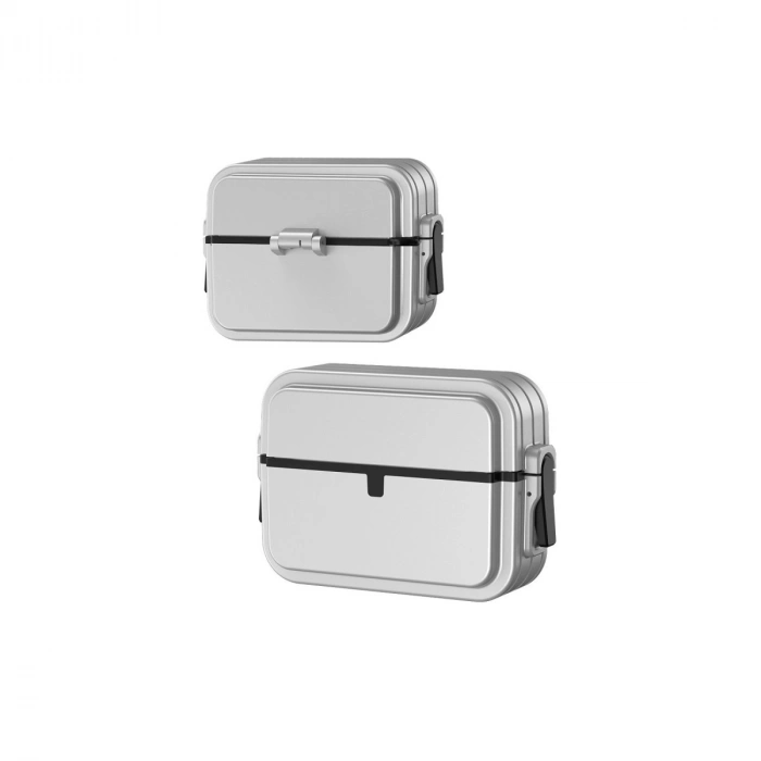 Apple Airpods 3 (3.nesil) 404 Kilitli Kılıf - Gri