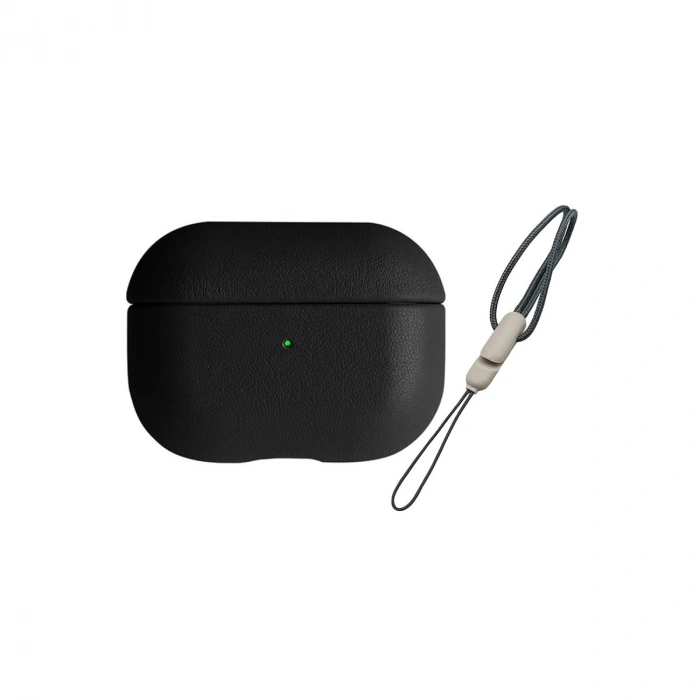 Apple Airpods 3 (3.nesil) 405 Deri Kılıf - Siyah