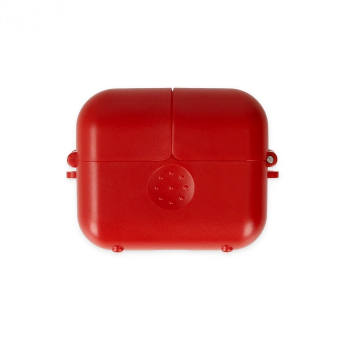 Apple Airpods 3 (3.nesil) Basmalı Kılıf - Kırmızı