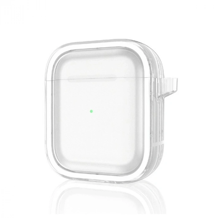 Apple Airpods 4 (4.nesil) Shiny Şeffaf Kılıf - Beyaz