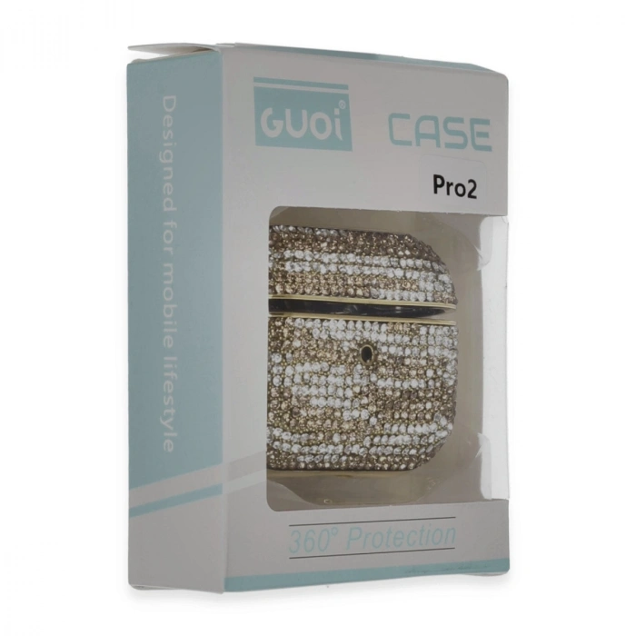 Apple Airpods Pro 2 (2.nesil) Klor Taşlı Kılıf - Desen 6