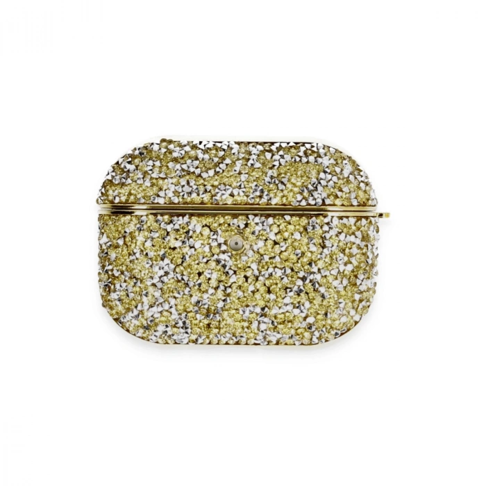 Apple Airpods Pro 2 (2.nesil) Luz Taşlı Kılıf - Gold