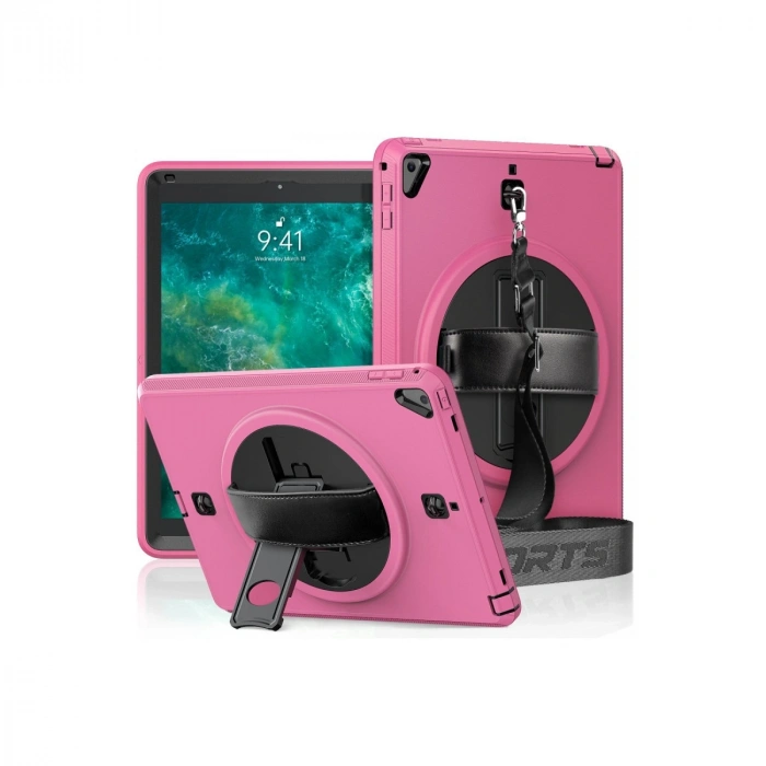 Apple İpad 5 Air 9.7 Kılıf Strap-c Otterbox Tablet Kapak - Pembe