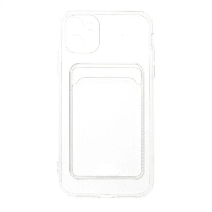 Apple İphone 11 Kılıf Kart Şeffaf Silikon - Şeffaf