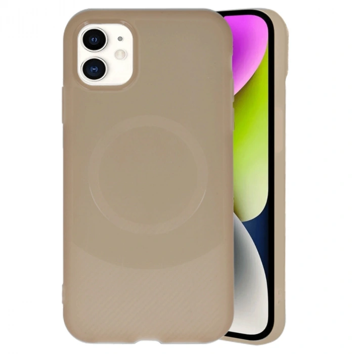 Apple İphone 11 Kılıf Maya Karbon Kapak - Kahverengi