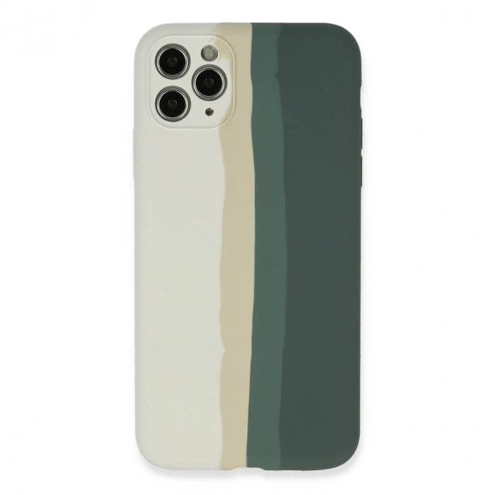 Apple İphone 11 Pro Kılıf Ebruli Lansman Silikon - Beyaz-gri