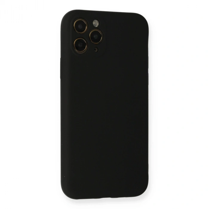 Apple İphone 11 Pro Kılıf Nano İçi Kadife Silikon - Siyah
