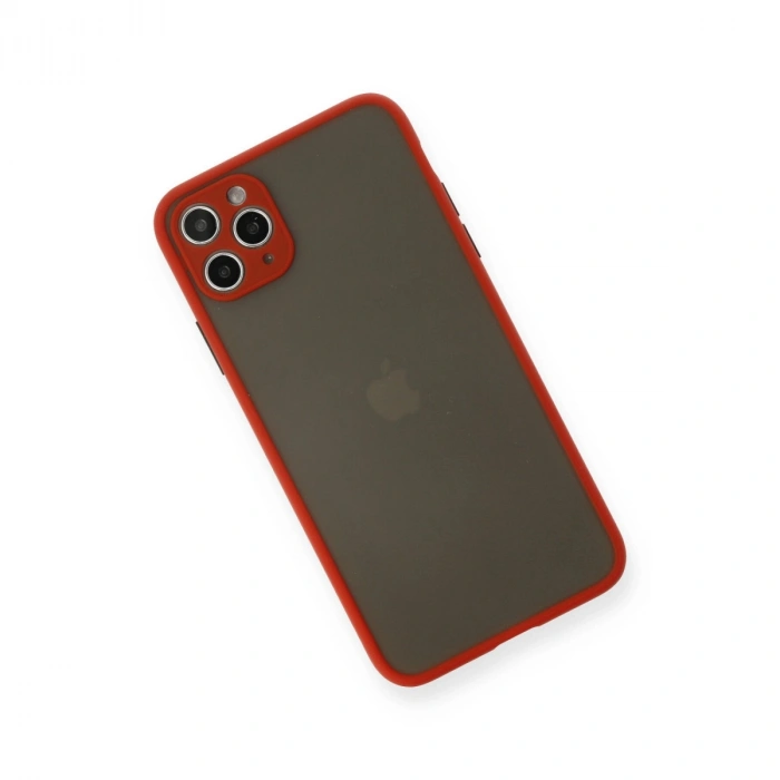Apple İphone 11 Pro Max Kılıf Montreal Silikon Kapak - Kırmızı
