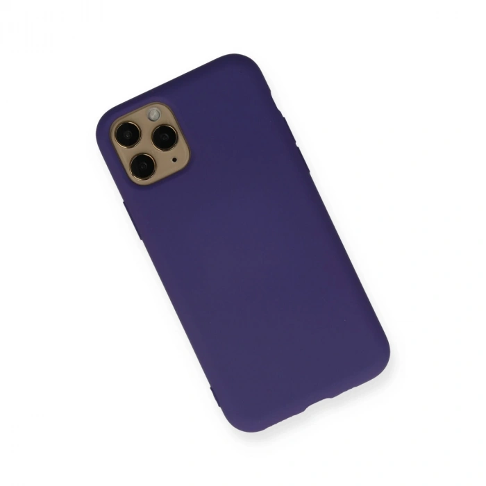 Apple İphone 11 Pro Max Kılıf Nano İçi Kadife Silikon - Mor