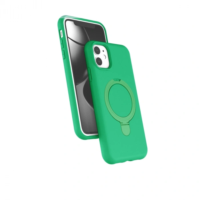 Apple İphone 11 Regal Magsafe Standlı Kapak - Yeşil
