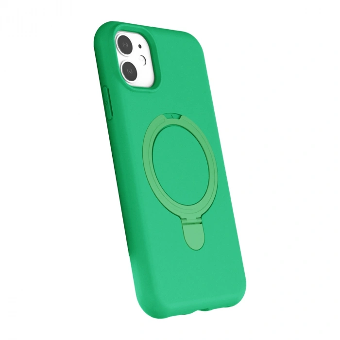 Apple İphone 11 Regal Magsafe Standlı Kapak - Yeşil