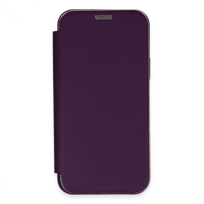 Apple İphone 12 Kılıf Dolpin Kapaklı - Derin Mor