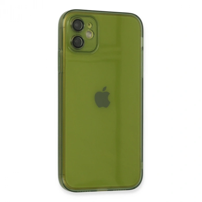 Apple İphone 12 Kılıf Fly Lens Silikon - Yeşil