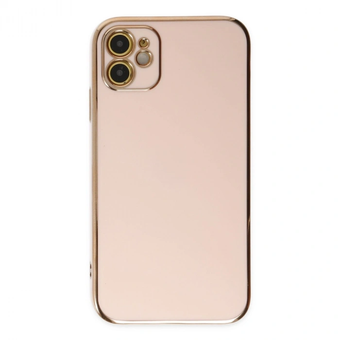 Apple İphone 12 Kılıf Volet Silikon - Pembe