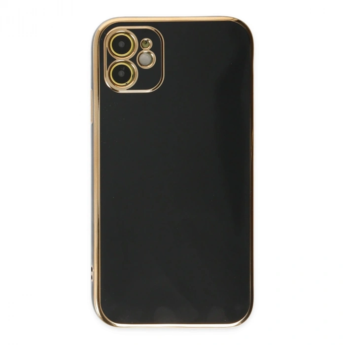 Apple İphone 12 Kılıf Volet Silikon - Siyah