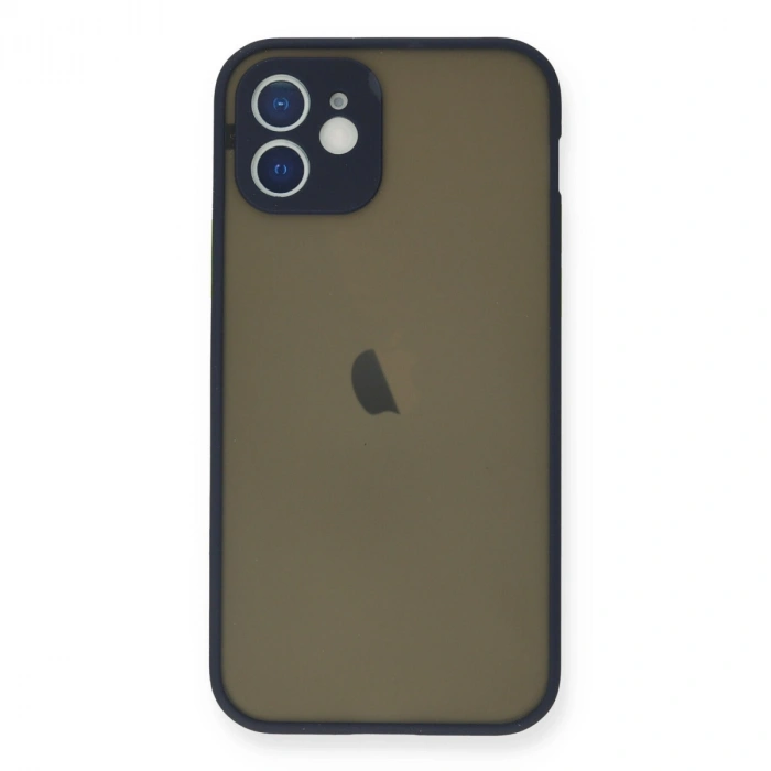 Apple İphone 12 Mini Kılıf Montreal Silikon Kapak - Lacivert