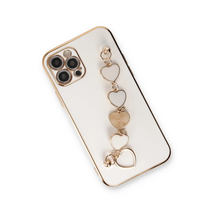 Apple İphone 12 Pro Kılıf Esila Silikon - Beyaz