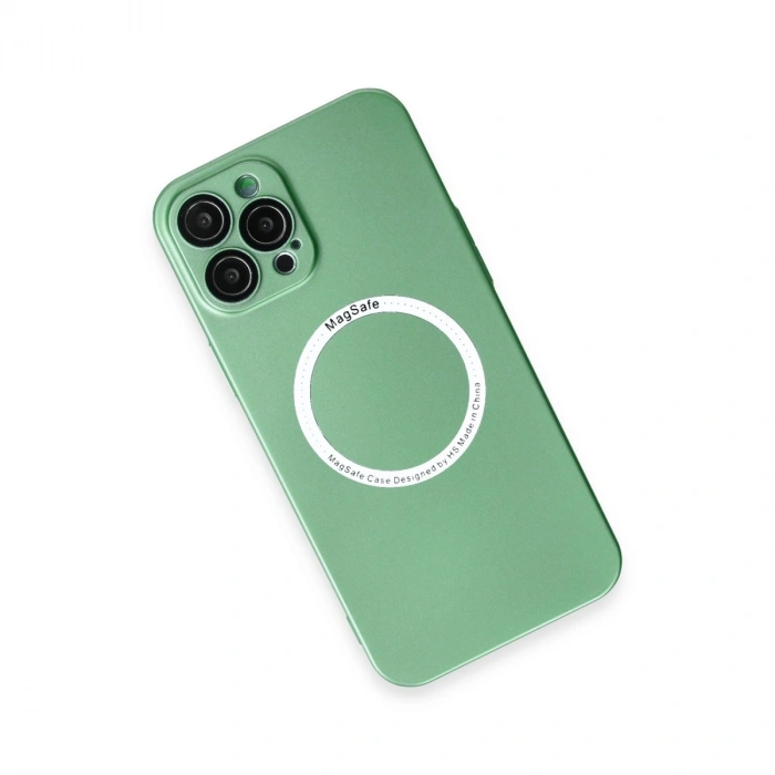 Apple İphone 12 Pro Kılıf Jack Magneticsafe Lens Silikon - Yeşil