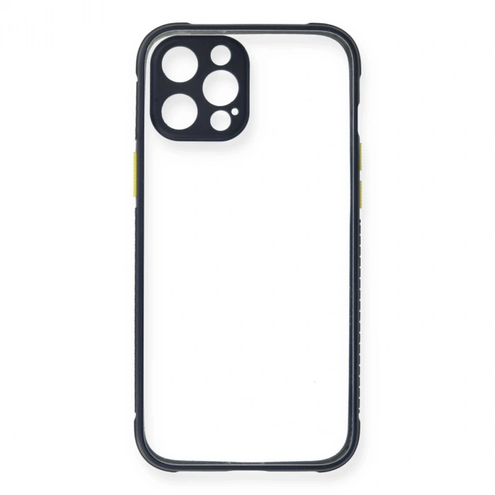 Apple İphone 12 Pro Kılıf Miami Şeffaf Silikon - Lacivert