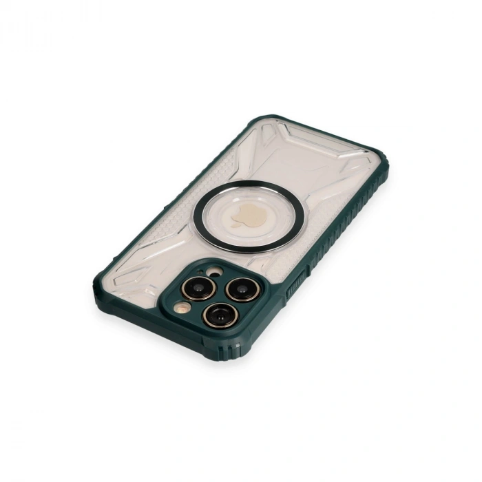 Apple İphone 12 Pro Kılıf Prag Magneticsafe Kapak - Koyu Yeşil