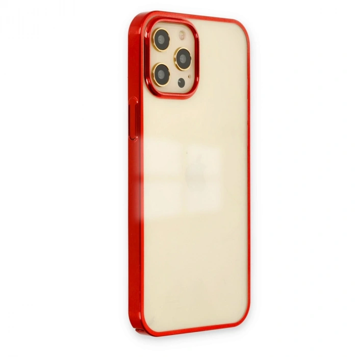 Apple İphone 12 Pro Max Kılıf Element Silikon - Kırmızı