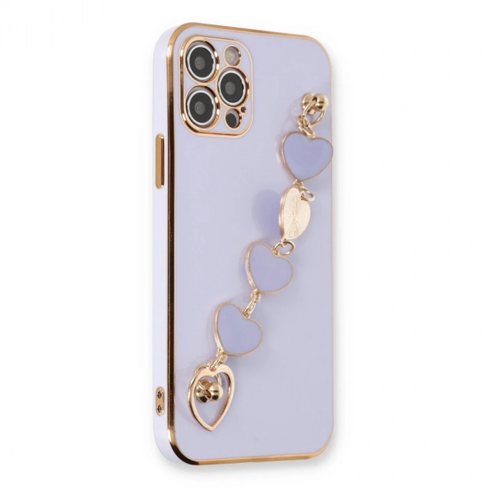 Apple İphone 12 Pro Max Kılıf Esila Silikon - Lila