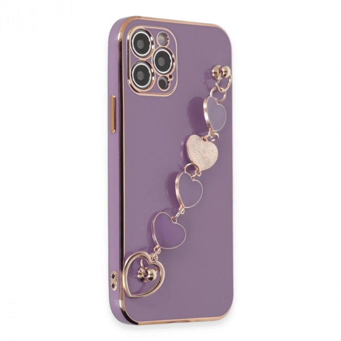 Apple İphone 12 Pro Max Kılıf Esila Silikon - Mor