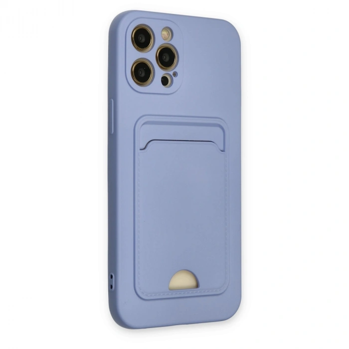 Apple İphone 12 Pro Max Kılıf Kelvin Kartvizitli Silikon - Lila