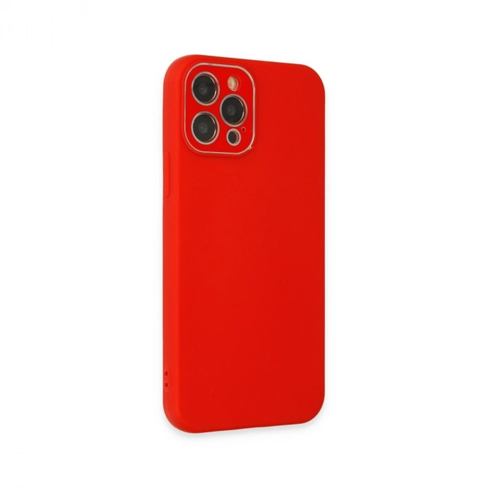 Apple İphone 12 Pro Max Kılıf Lansman Glass Kapak - Kırmızı