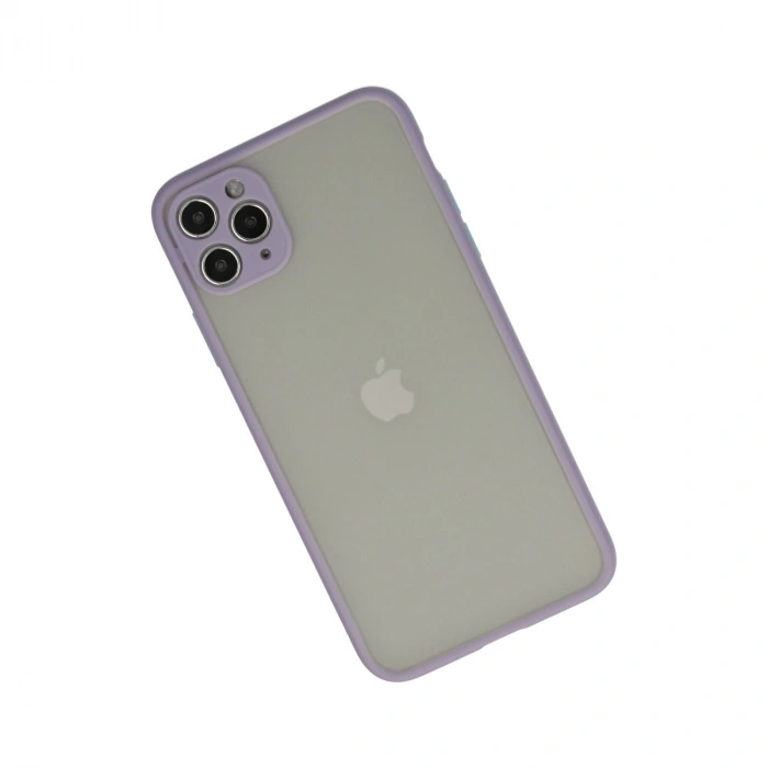 Apple İphone 12 Pro Max Kılıf Montreal Silikon Kapak - Mor