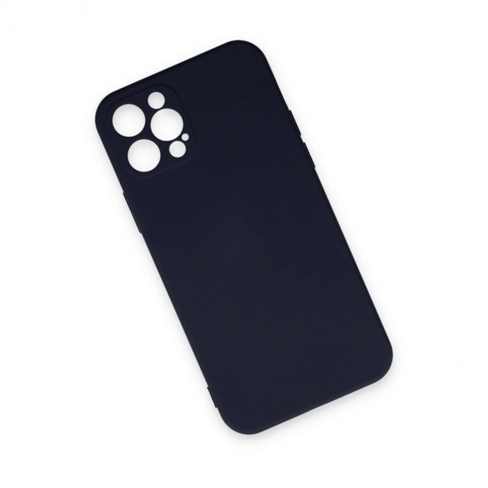 Apple İphone 12 Pro Max Kılıf Nano İçi Kadife Silikon - Lacivert
