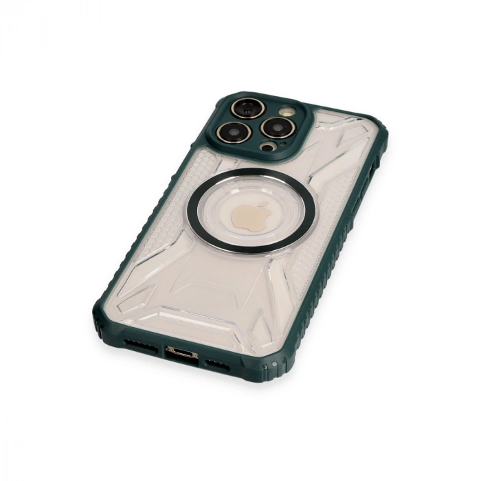 Apple İphone 12 Pro Max Kılıf Prag Magneticsafe Kapak - Koyu Yeşil