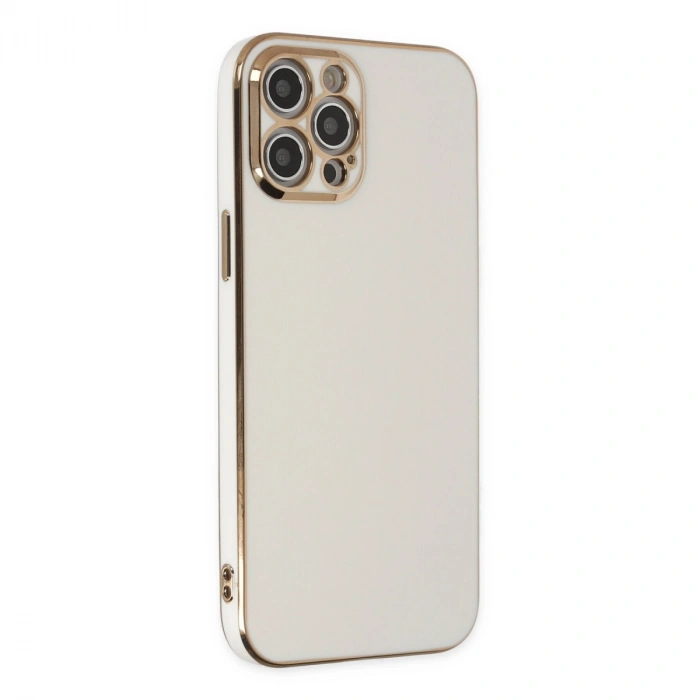Apple İphone 12 Pro Max Kılıf Volet Silikon - Beyaz