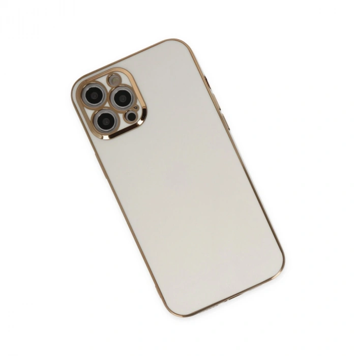 Apple İphone 12 Pro Max Kılıf Volet Silikon - Beyaz