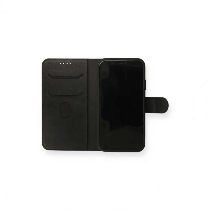 Apple İphone 13 Mini Kılıf Trend S Plus Kapaklı Kılıf - Siyah