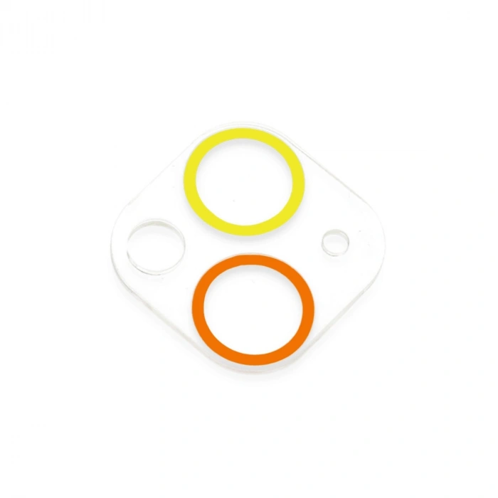 Apple İphone 13 Mini Renkli Kamera Lens Koruma Cam - Sarı-turuncu