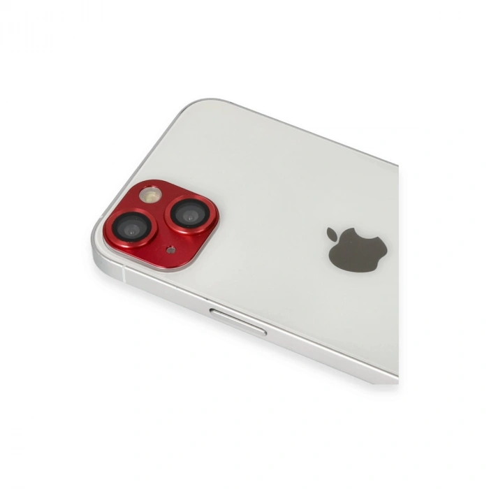 Apple İphone 13 Pers Alüminyum Kamera Lens - Kırmızı